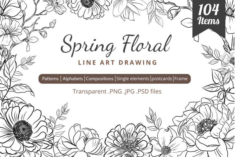spring-floral-line-art-drawing