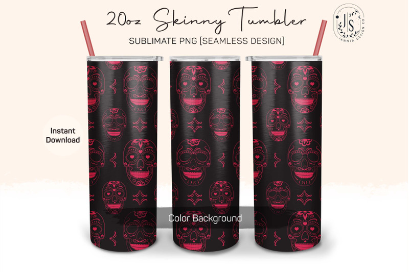 skull-neon-20oz-tumbler-sublimation-wraps