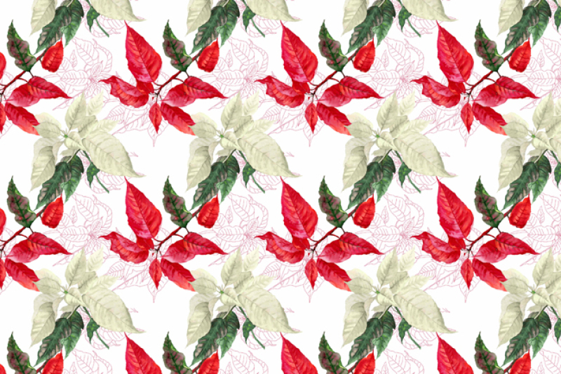 digital-paper-with-poinsettia