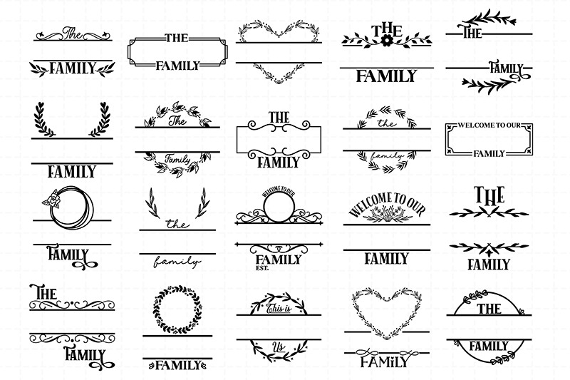 family-name-monogram-bundle-svg-family-name-sign-making-svg-bundle
