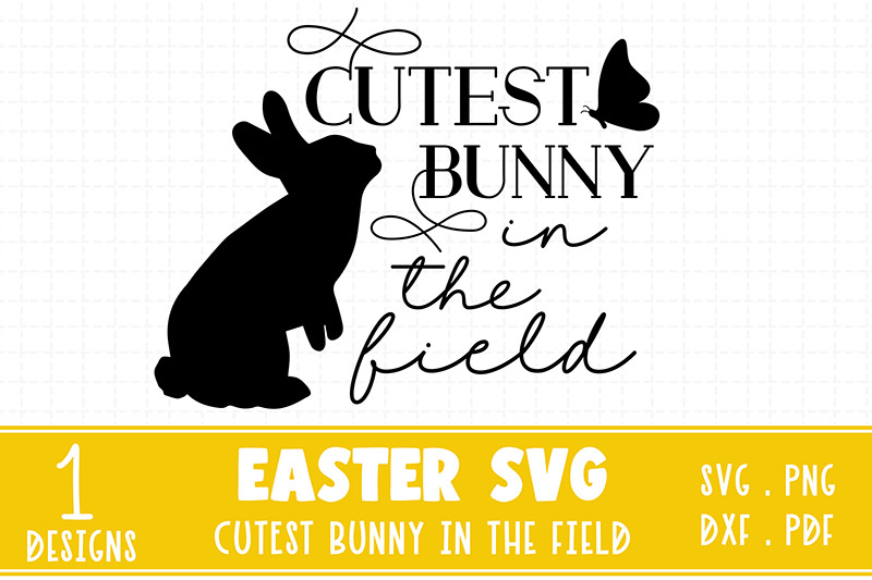 kids-cutest-easter-bunny-in-the-field-silhouette-svg
