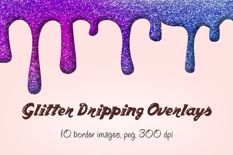 glitter-dripping-overlays