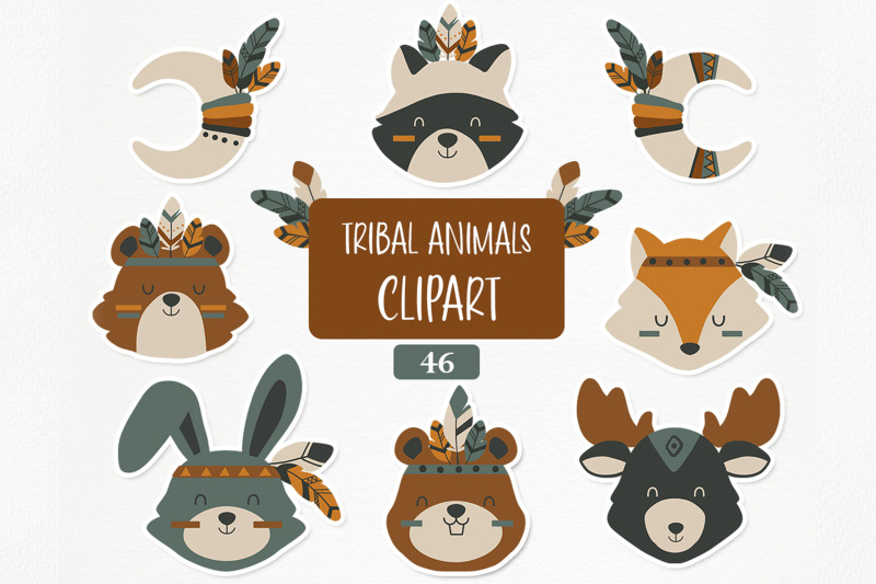 tribal-animals-clipart