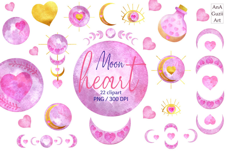 watercolor-love-moon-png-clipart-heart-clipart-boho-moon