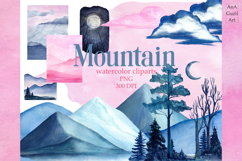 watercolor-mountain-clipart