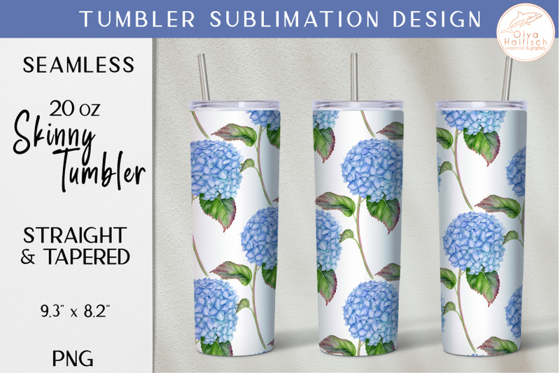 watercolor-floral-tumbler-wrap-blue-hydrangea-skinny-tumbler-png