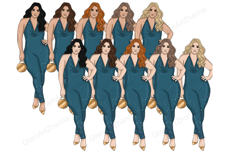 happy-new-year-gold-girls-clipart