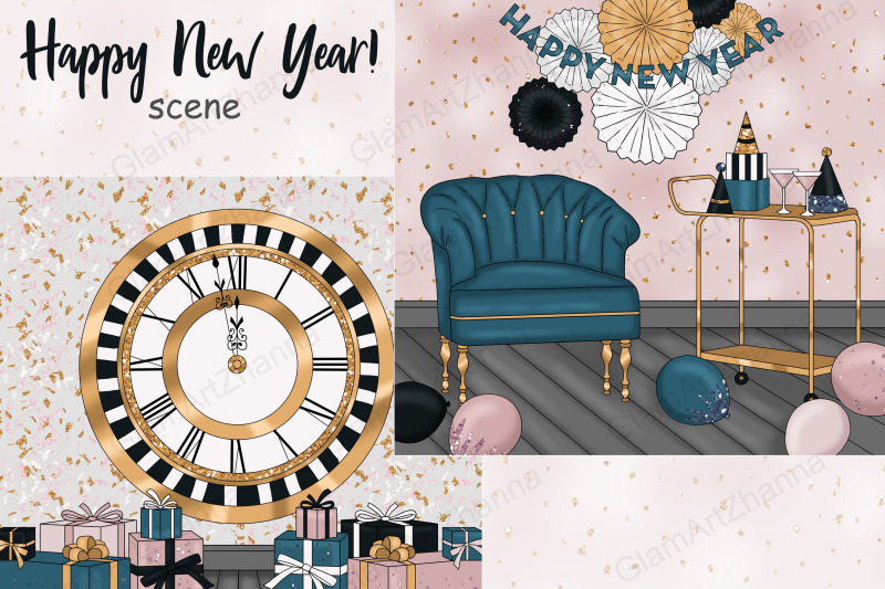 happy-new-year-gold-scene