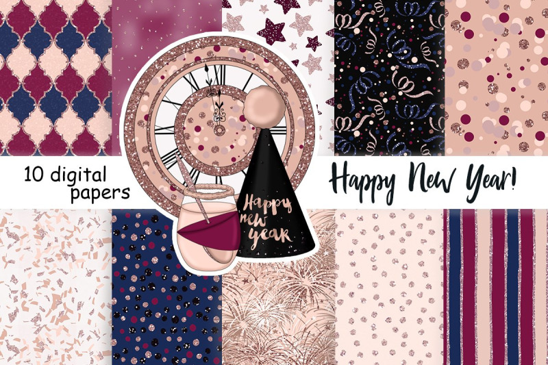 happy-new-year-rose-gold-pattern