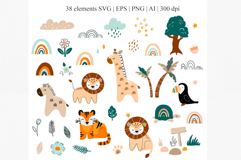 safari-animals-graphic-bundle