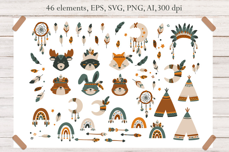 tribal-animals-graphic-bundle