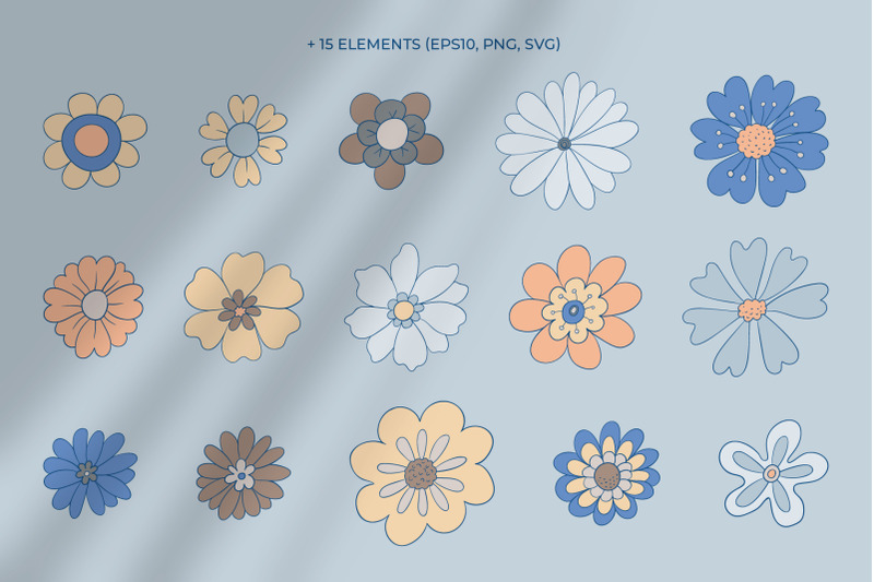 trendy-retro-floral-seamless-patterns