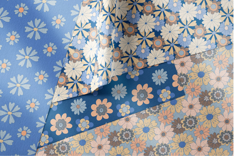 trendy-retro-floral-seamless-patterns