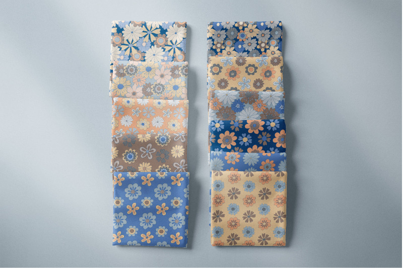 trendy-retro-floral-seamless-patterns