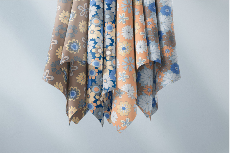 trendy-retro-floral-seamless-patterns
