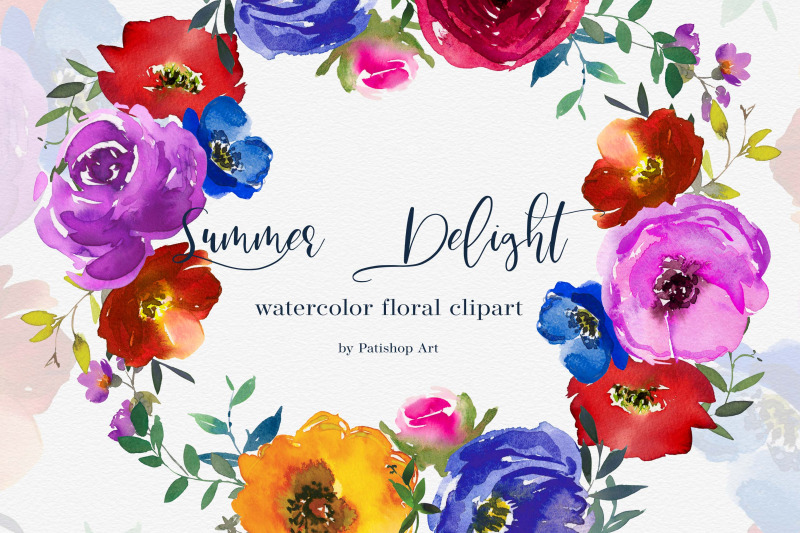 watercolor-bold-colors-floral-collection