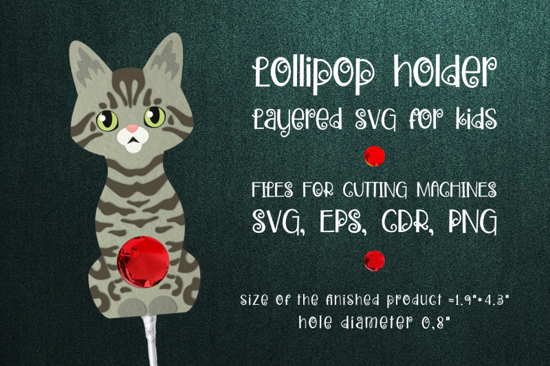 bengal-cat-lollipop-holder-template