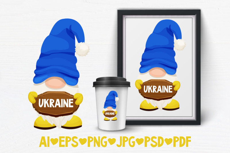 ukrainian-gnome-sublimation-design