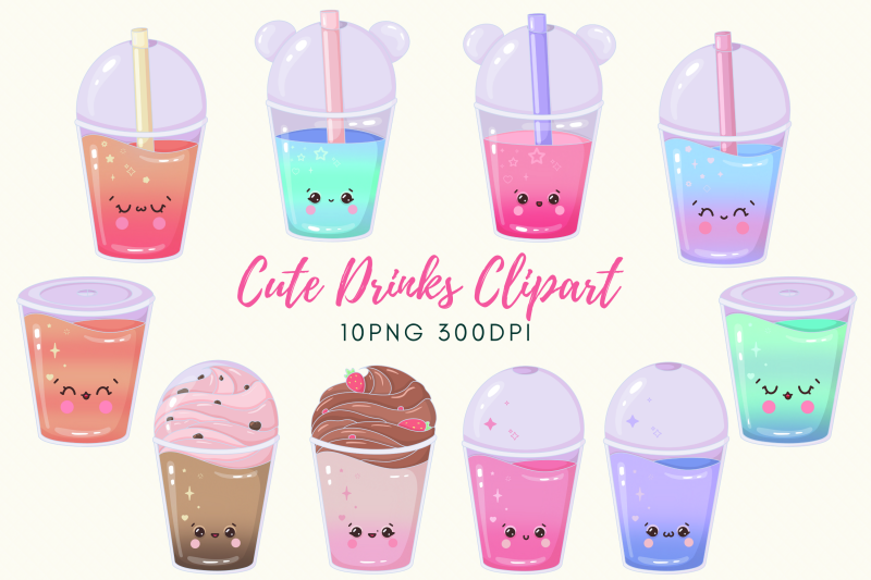 Kawaii Bubble tea clipart illustration By ZayamiArt | TheHungryJPEG