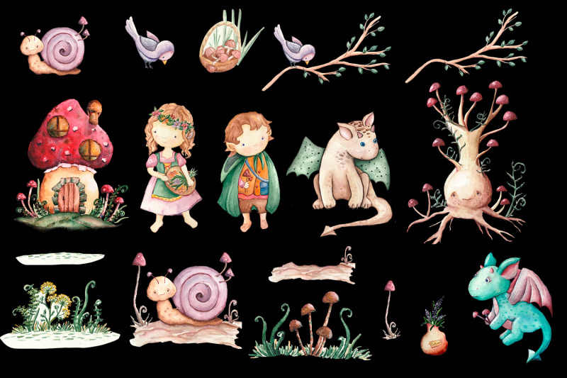 fairy-tale-characters-watercolor-clipart