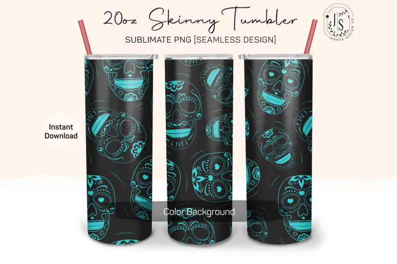 skull-neon-20oz-tumbler-sublimation-wraps