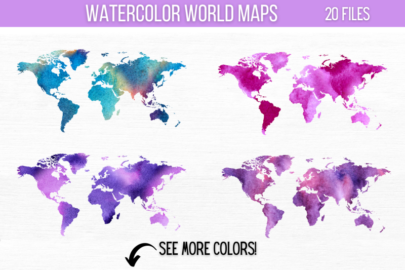 watercolor-world-maps