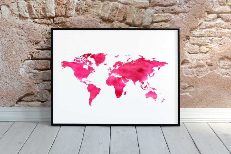 watercolor-world-maps