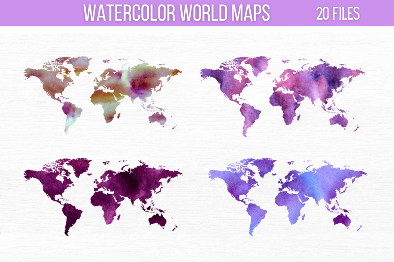 watercolor-world-maps