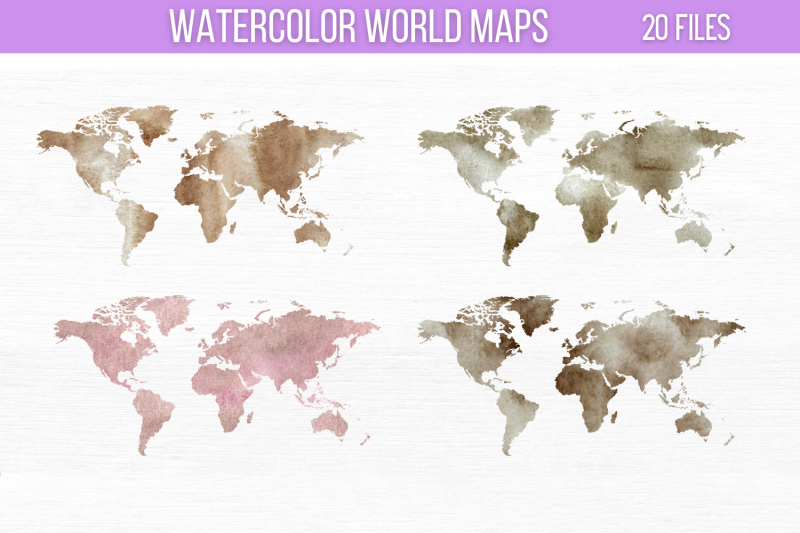 watercolor-world-maps