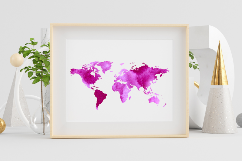 watercolor-world-maps