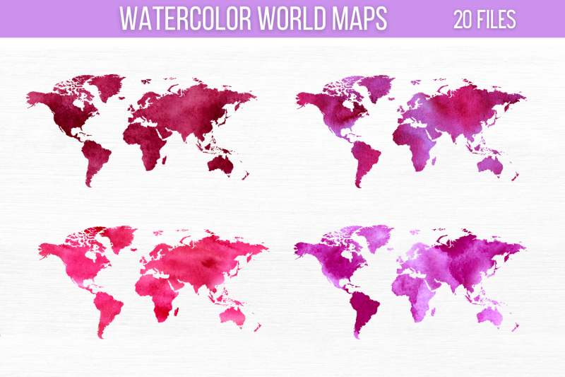 watercolor-world-maps