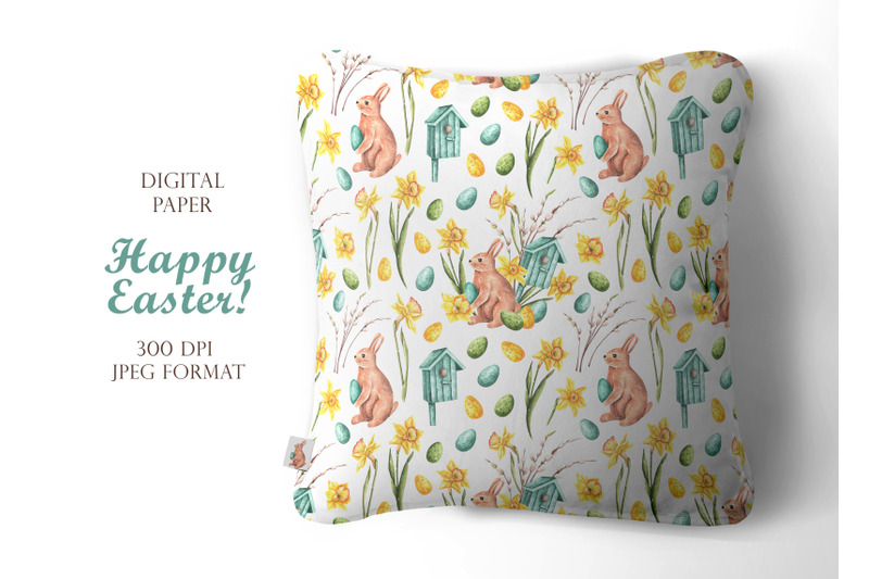 happy-easter-watercolor-digital-paper-seamless-pattern-easter-bunny
