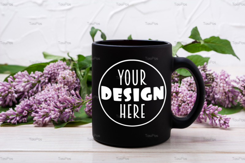 black-coffee-mug-mockup-with-lilac-branch