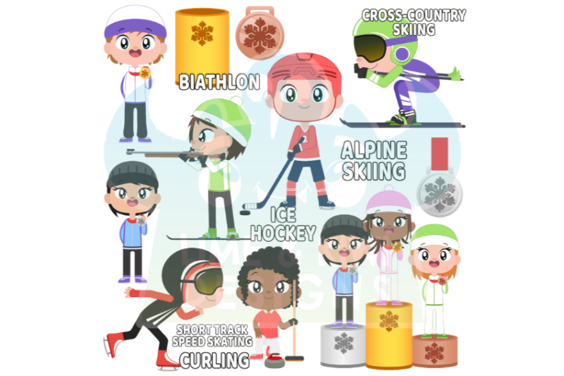 competitive-sports-games-winter-pack-1-clipart