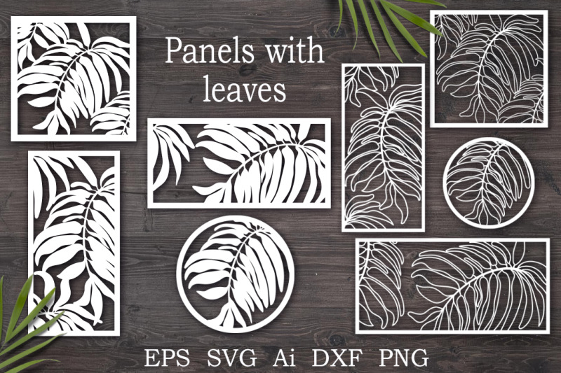 decorative-panels-with-leaves-svg-laser-cutting
