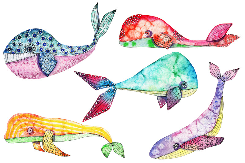funny-whales-watercolor-clipart