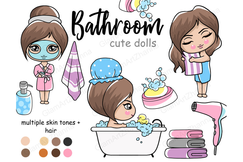 bathroom-cute-dolls