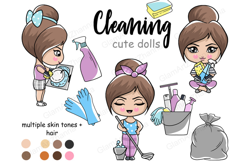 cleaning-cute-dolls