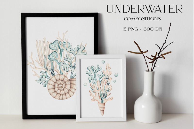 watercolor-set-quot-underwater-life-quot