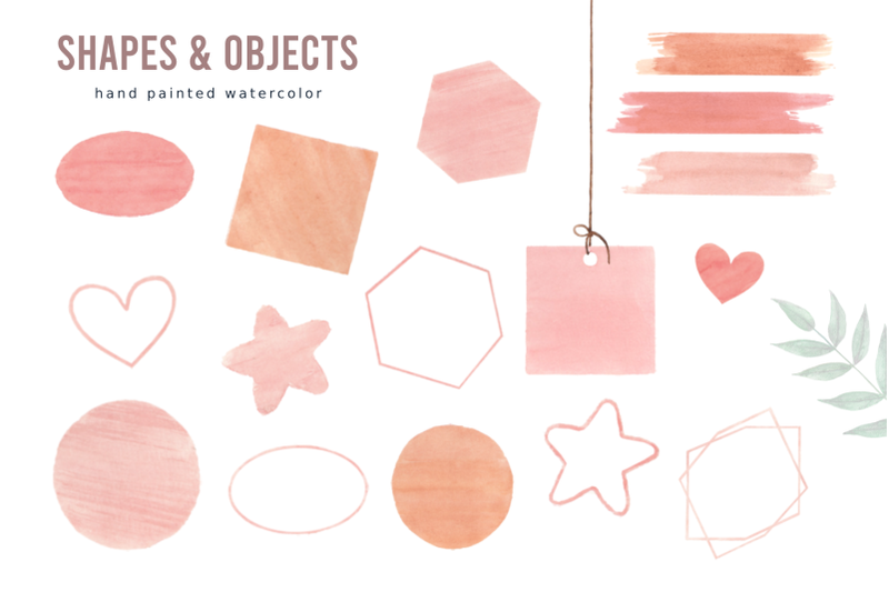 coral-watercolor-shapes-and-objects