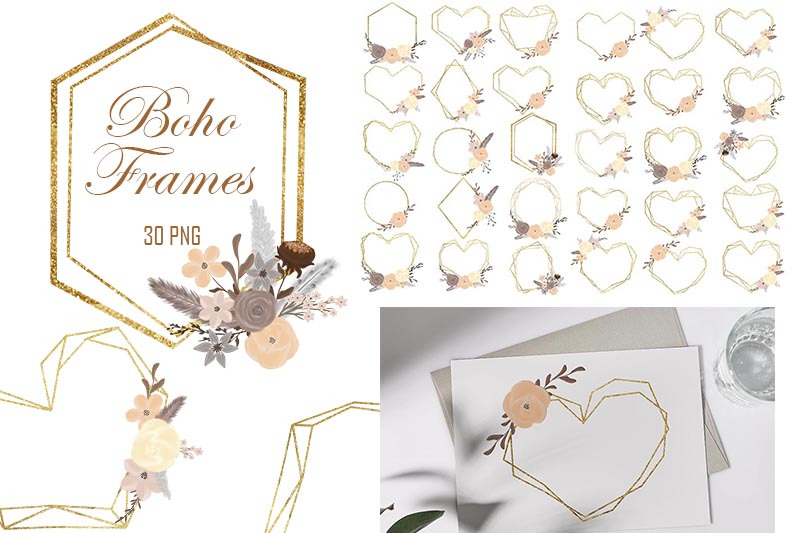 boho-gold-floral-frame-clipart-flowers-ornament-30-png