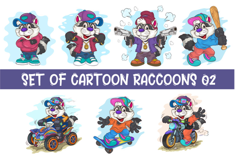 set-of-cartoon-raccoons-02-t-shirt