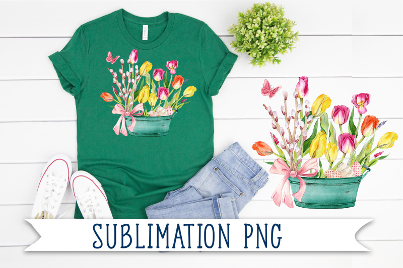 sublimation-easter-design-spring-flowers