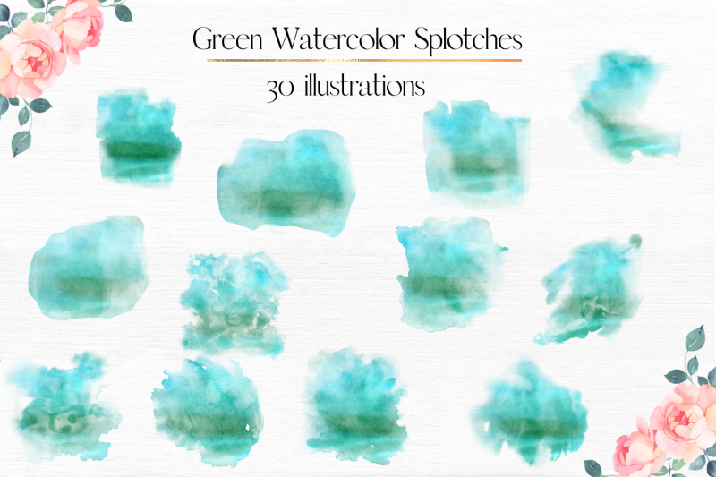 green-watercolor-splotches