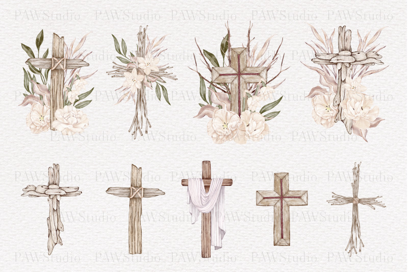 easter-clipart-jesus-floral-cross-sublimation-religious-easter-illu