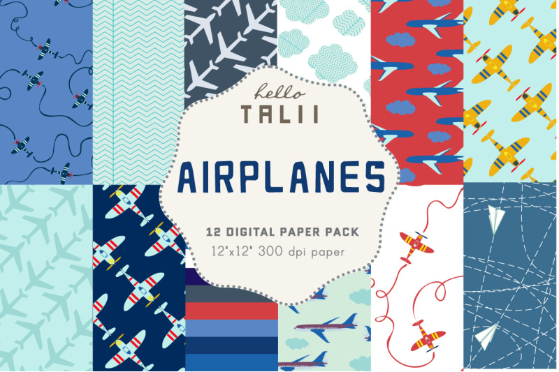 airplanes-digital-paper