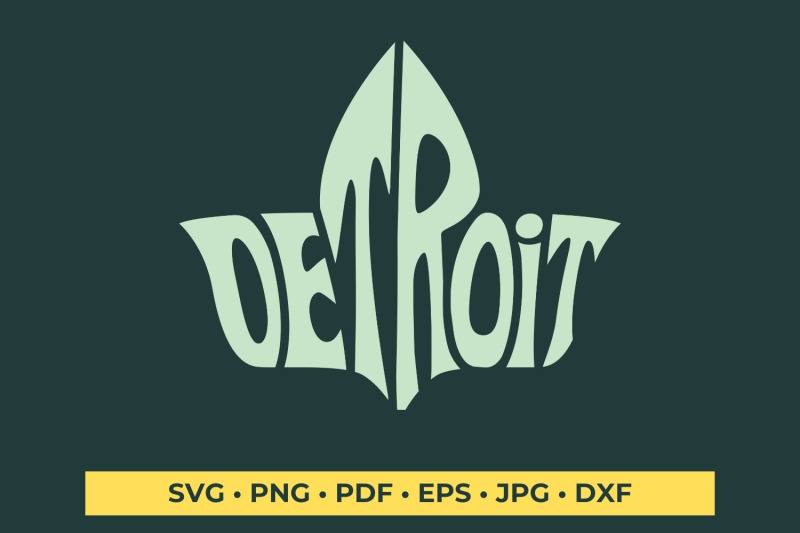 detroit-cut-file-ivy-leaf-word-art