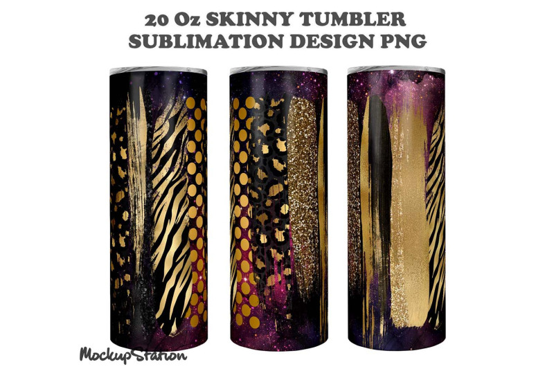 gold-glitter-tumbler-design-sublimation-png-leopard-20oz-skinny-wrap