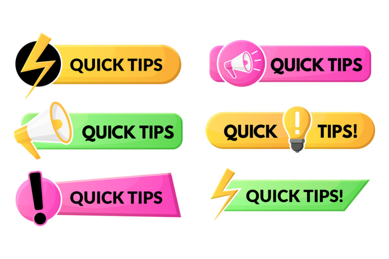 quick-tips-and-tricks-helpful-bars-advice-useful-clue-logos-light-b