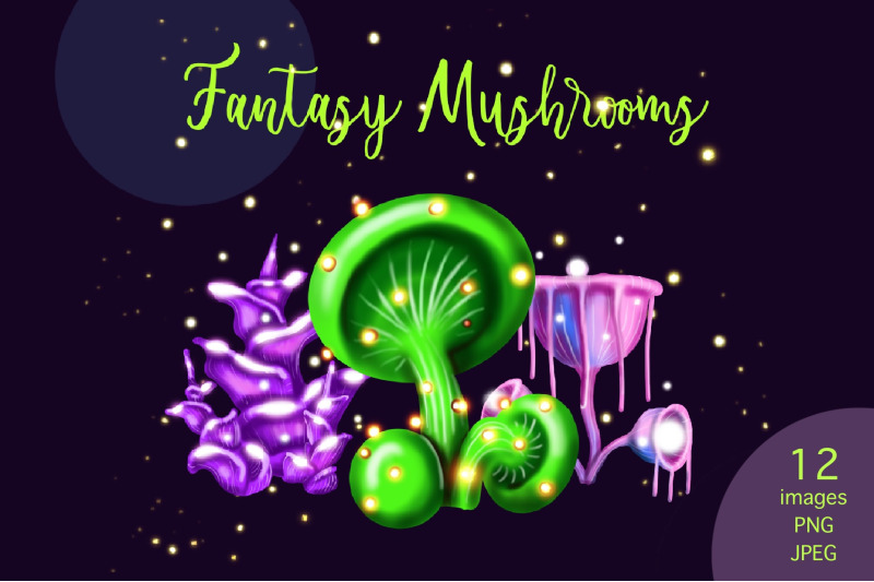 mushroom-clipart-magic-mushrooms-fantasy-mushrooms